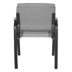 Chaise visiteur en similicuir et cadre finition noire