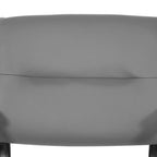 Chaise visiteur en similicuir et cadre finition noire