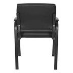 Chaise visiteur en similicuir et cadre finition noire