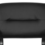 Chaise visiteur en similicuir et cadre finition noire