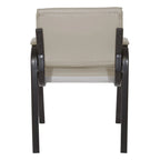Chaise visiteur en similicuir et cadre finition noire