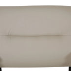 Chaise visiteur en similicuir et cadre finition noire