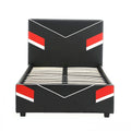 eSports Gaming Bed Frame, Black/Red, Twin
