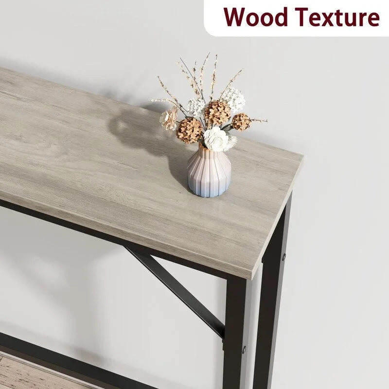 Narrow single-layer sofa back table