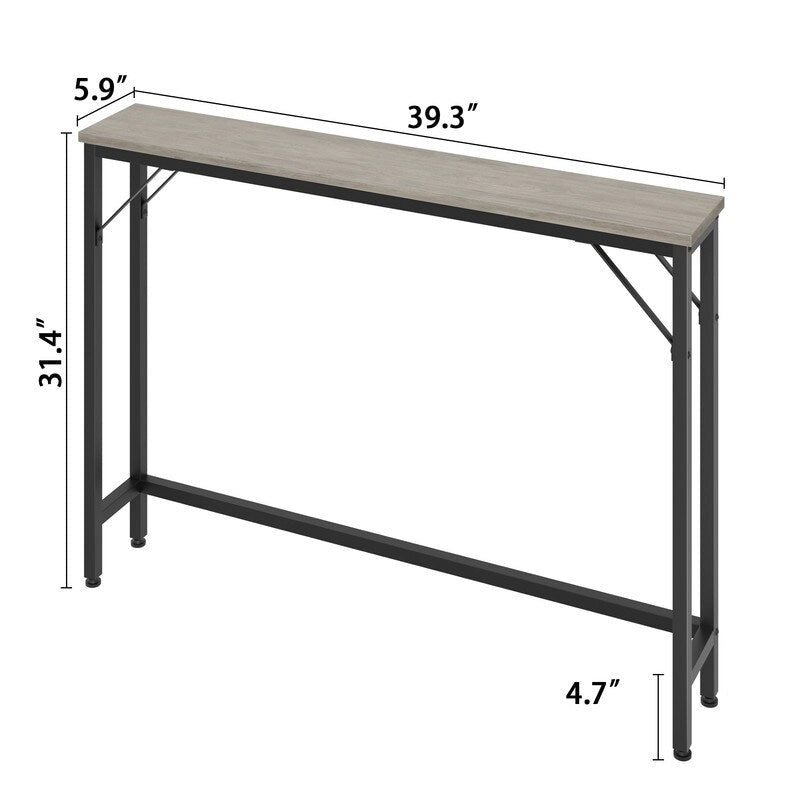 Narrow single-layer sofa back table
