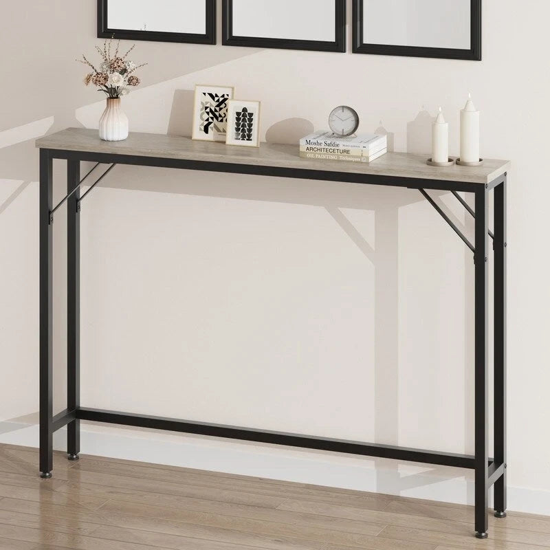 Narrow single-layer sofa back table
