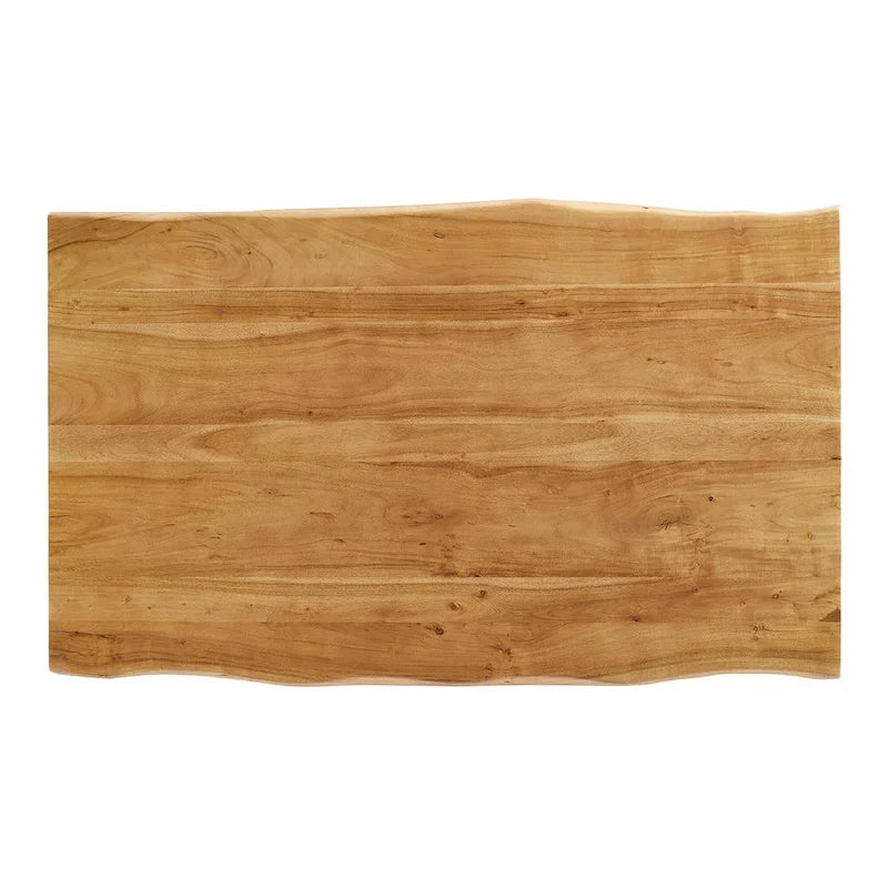 60 Live Edge Acacia Wood Dining Table - Black Natural