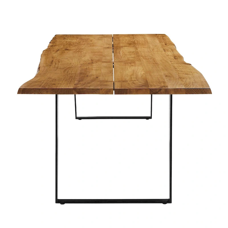 60 Live Edge Acacia Wood Dining Table - Black Natural