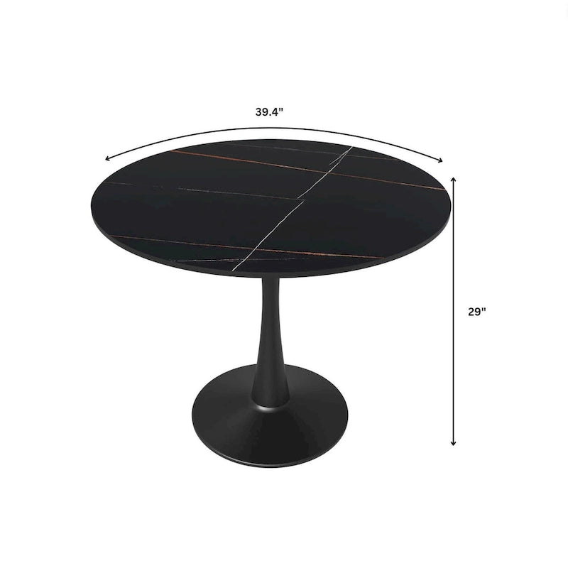 Round Dining Table 40 Sintered Stone Tabletop