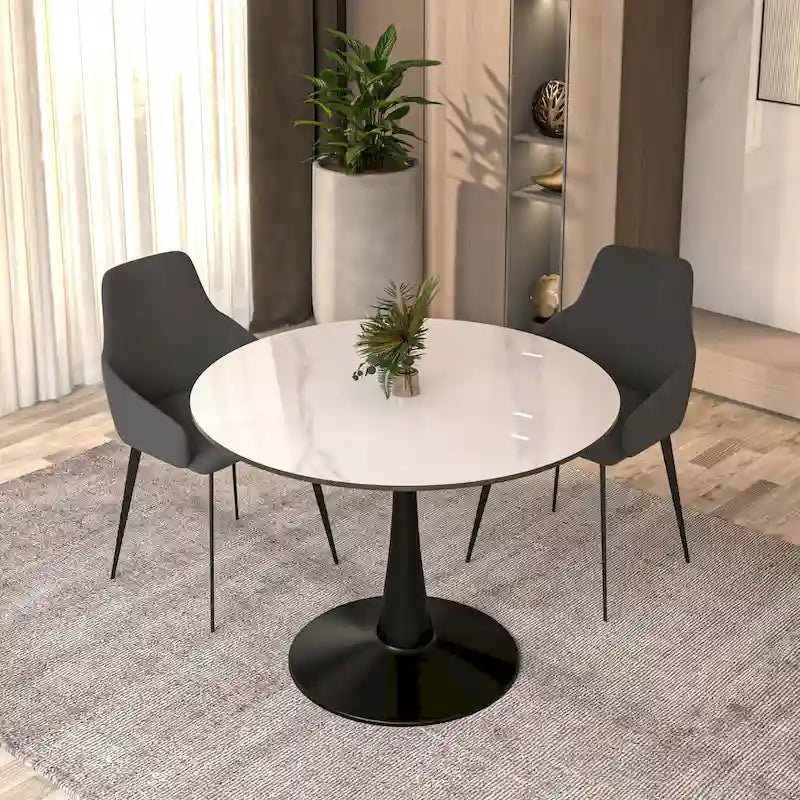 Round Dining Table 40 Sintered Stone Tabletop