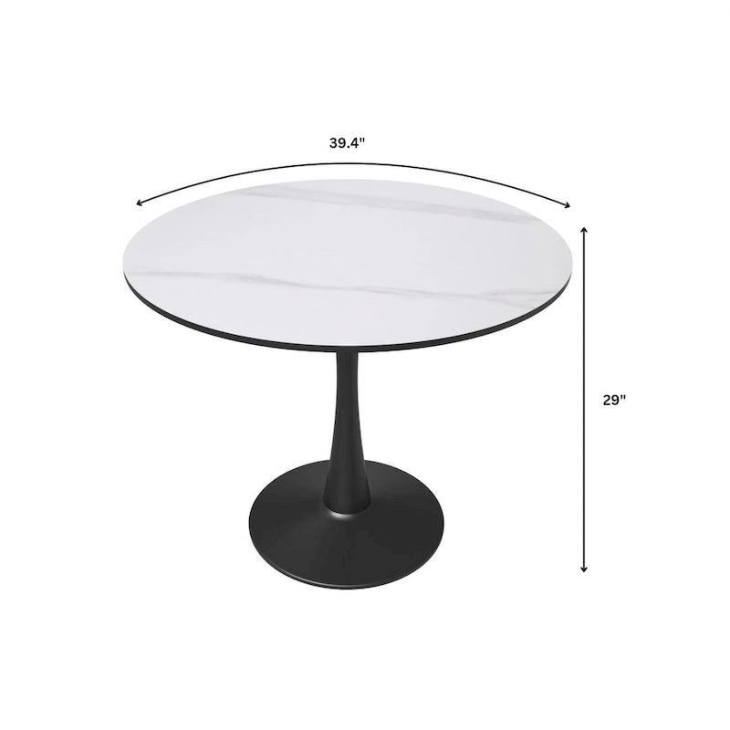Round Dining Table 40 Sintered Stone Tabletop