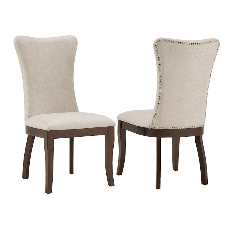 Chaises de salle à manger capitonnées en tissu (lot de 2)