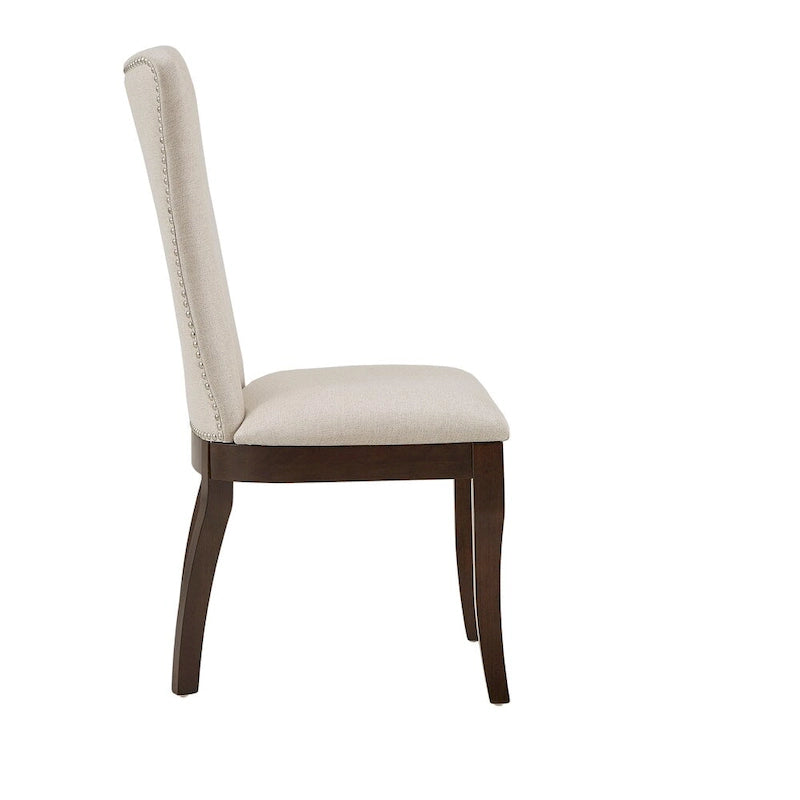 Fabric Wingback Dining Chairs (of 2)