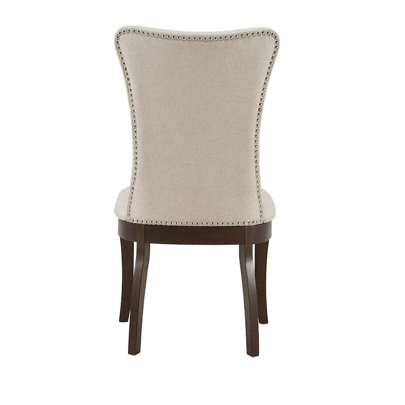 Chaises de salle à manger capitonnées en tissu (lot de 2)