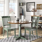 Chaises de salle à manger en bois à dossier à lattes