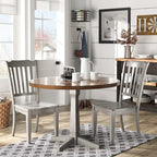 Chaises de salle à manger en bois à dossier à lattes