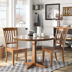 Chaises de salle à manger en bois à dossier à lattes