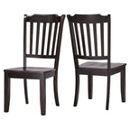 Chaises de salle à manger en bois à dossier à lattes