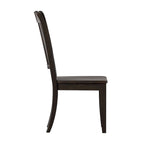 Chaises de salle à manger en bois à dossier à lattes