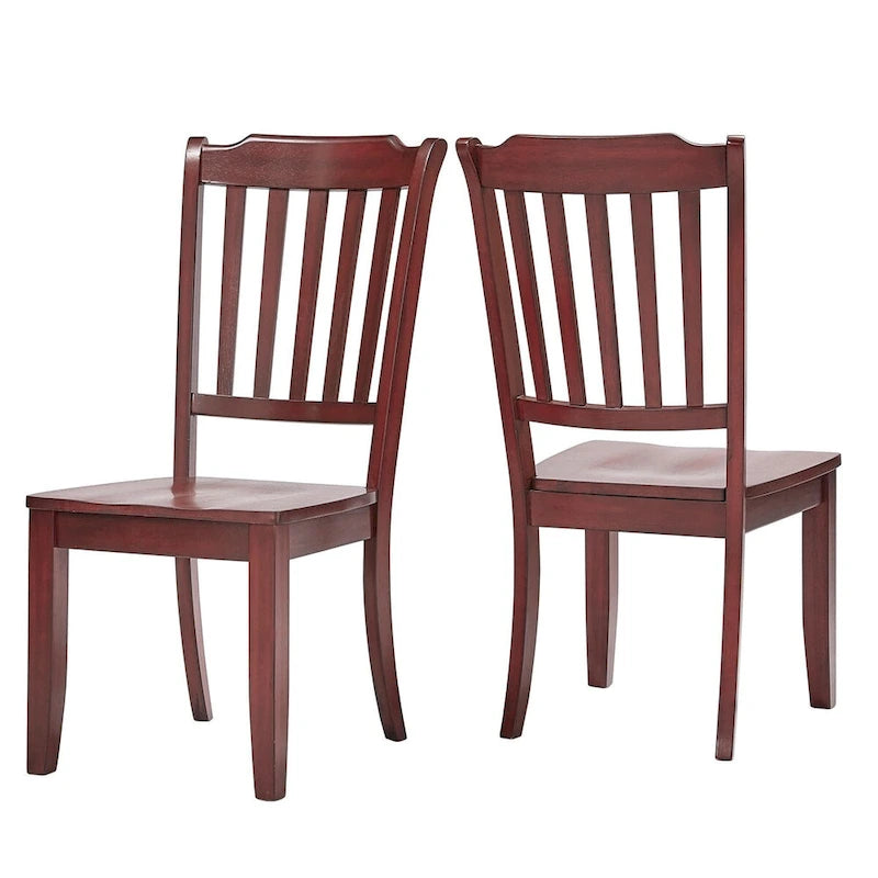Chaises de salle à manger en bois à lattes (lot de 2)