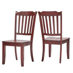 Chaises de salle à manger en bois à dossier à lattes