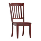 Chaises de salle à manger en bois à dossier à lattes