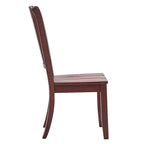 Chaises de salle à manger en bois à dossier à lattes