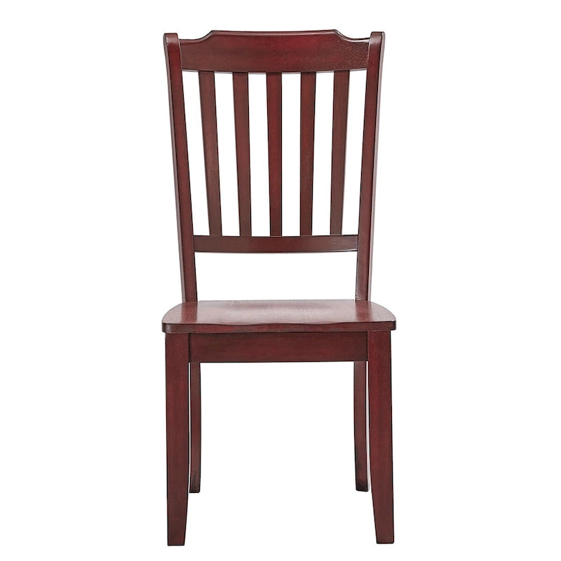 Chaises de salle à manger en bois à lattes (lot de 2)