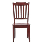 Chaises de salle à manger en bois à dossier à lattes