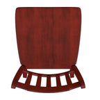 Chaises de salle à manger en bois à dossier à lattes