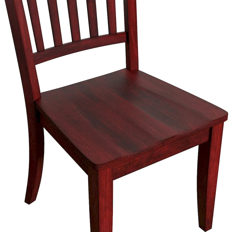 Chaises de salle à manger en bois à lattes (lot de 2)