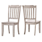 Chaises de salle à manger en bois à dossier à lattes