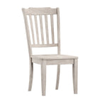 Chaises de salle à manger en bois à dossier à lattes