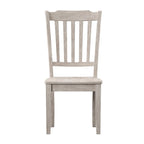 Chaises de salle à manger en bois à dossier à lattes