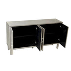 Buffet bahut élégant unique à 4 portes avec pieds en pin