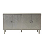 Buffet bahut élégant unique à 4 portes avec pieds en pin