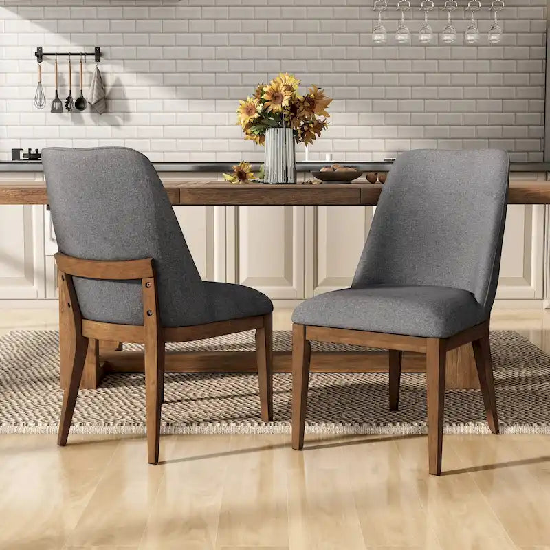 Chaises de salle à manger Leopold en bois massif (lot de 2)