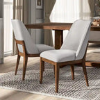  Leopold Rounded Solid Wood Dining Chairs (of 2)