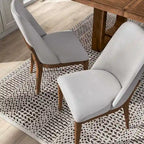 Chaises de salle à manger arrondies en bois massif Leopold