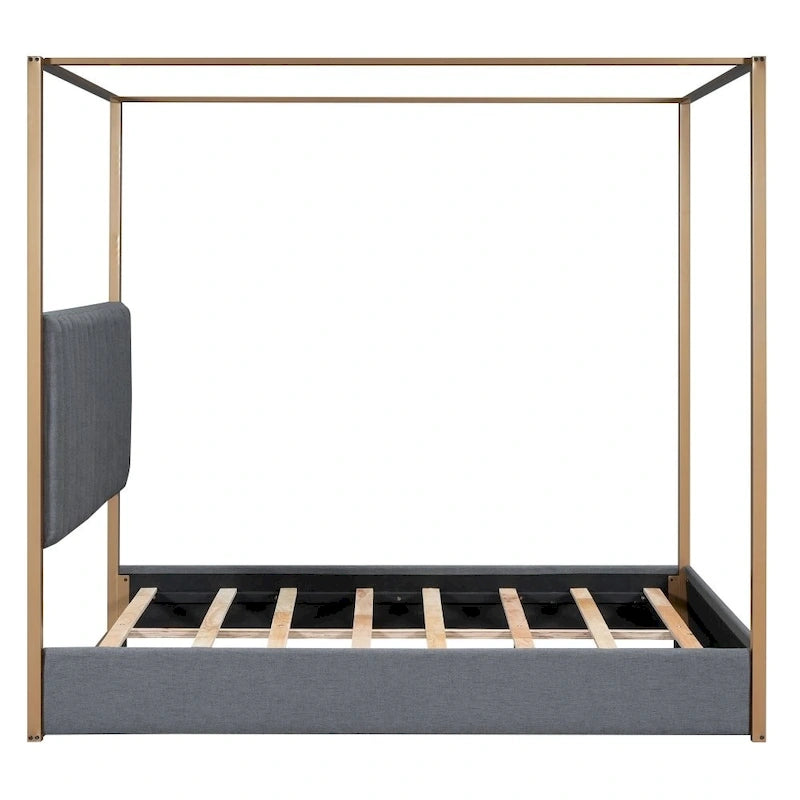 Queen Size Upholstery Canopy Platform Bed